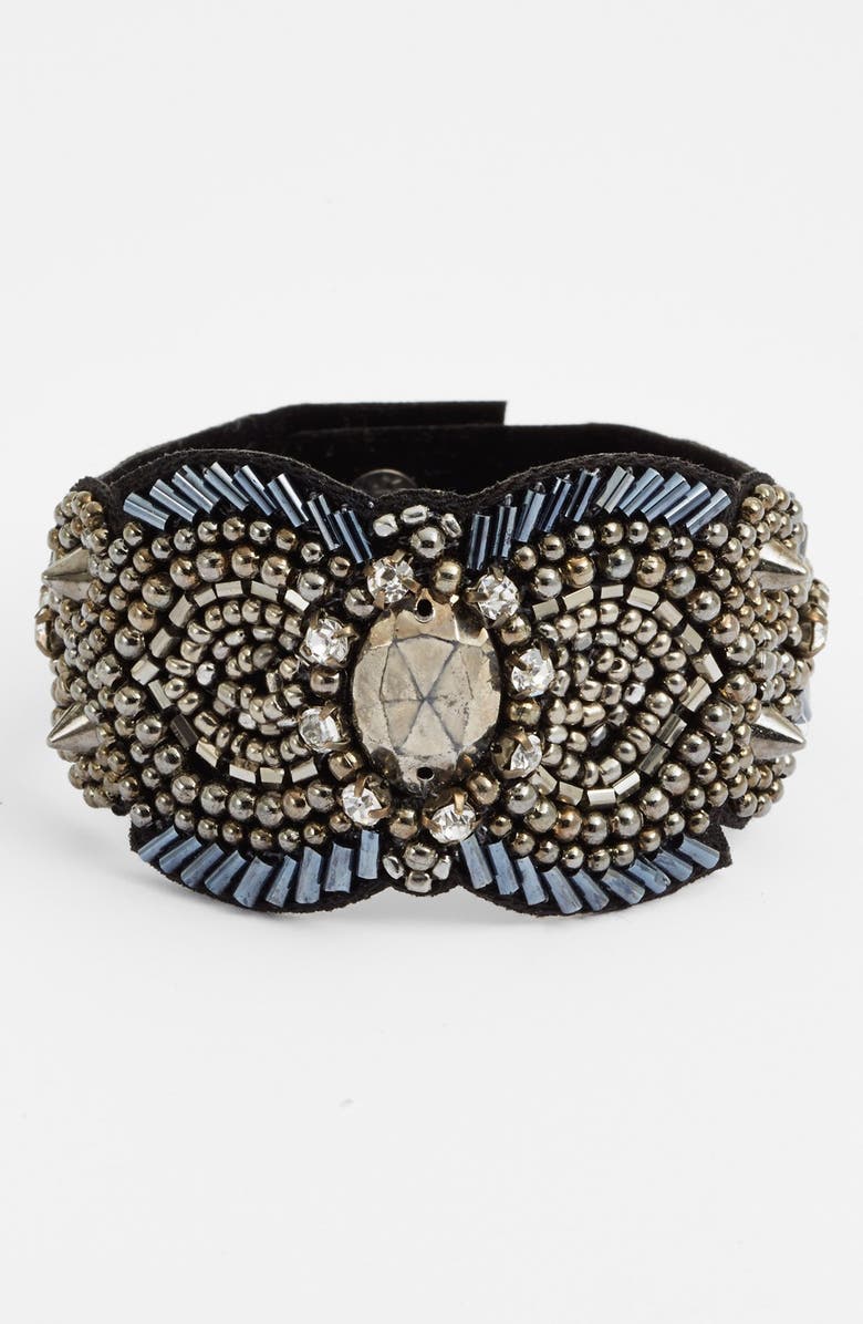 Spring Street Embellished Art Deco Cuff Bracelet | Nordstrom