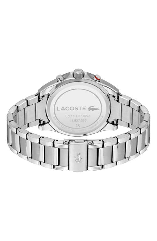Shop Lacoste Mainsail Chronograph Bracelet Watch, 43mm In White
