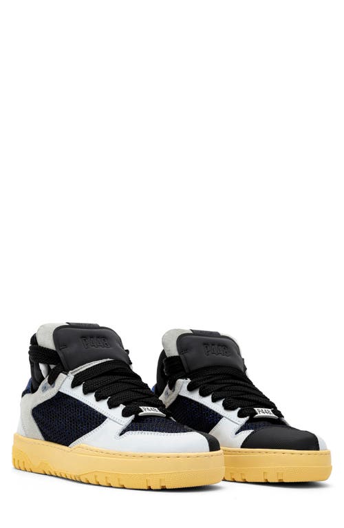 Shop P448 Marvin Mid Top Sneaker In Black/white