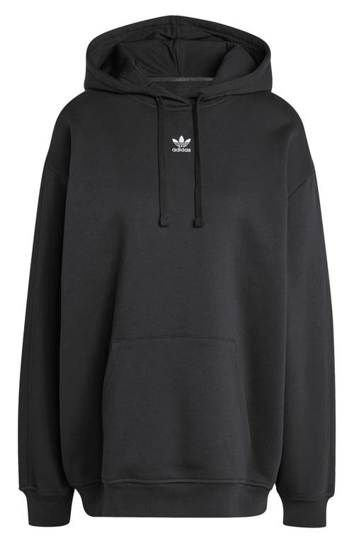 Shop Adidas Originals Adidas Trefoil Essentials Oversized Lifestyle Hoodie In Black