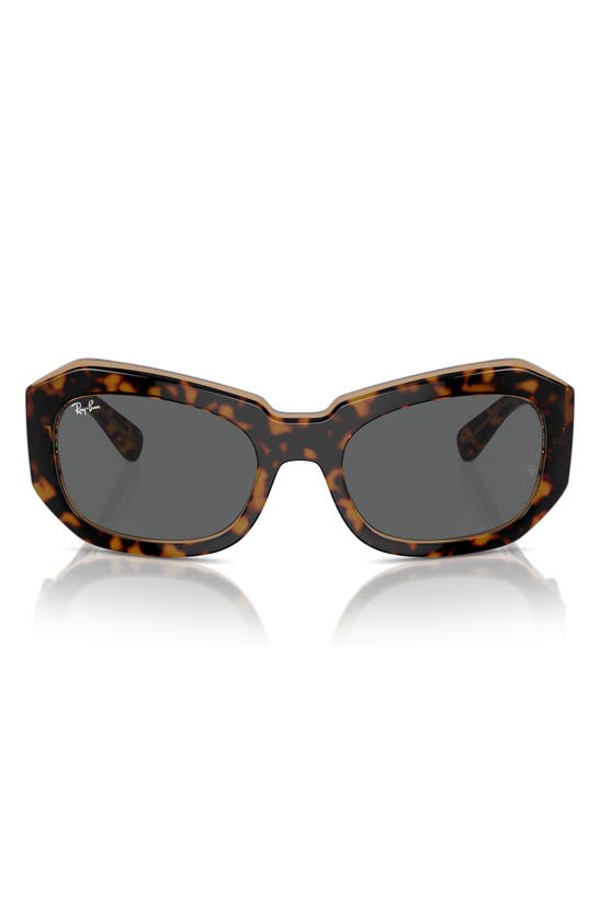 Ray Ban Pillow Beate 56mm Wrap Sunglasses In Havana