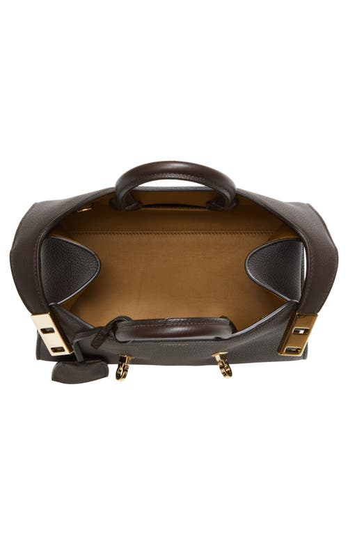 Ferragamo Mini Hug Soft Leather Top Handle Bag In Testa Di Moro