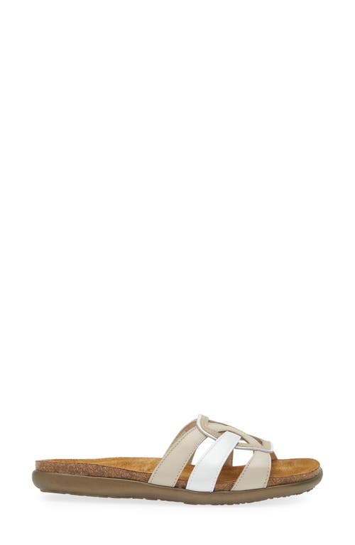 Naot Liv Slide Sandal In Ivory/white/beige