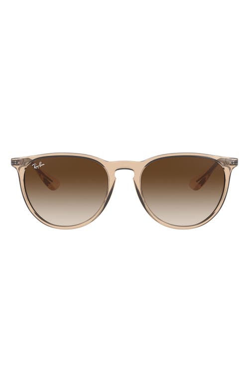 Ray-Ban Erika 54mm Gradient Round Sunglasses in Brown/Brown Gradient at Nordstrom