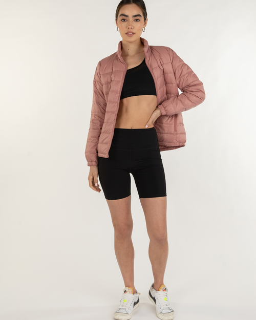 Shop Rebody Active Urbaneer Down Jacket In Pink Satin