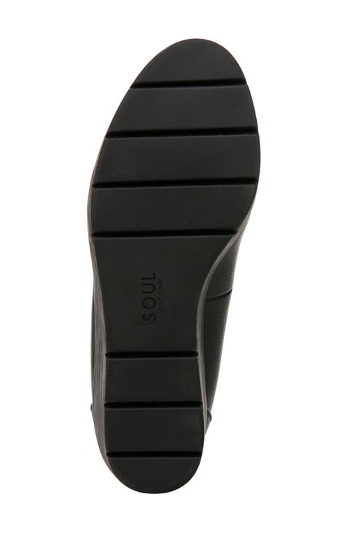 Soul Naturalizer About Time Wedge Pump In Black Faux Leather
