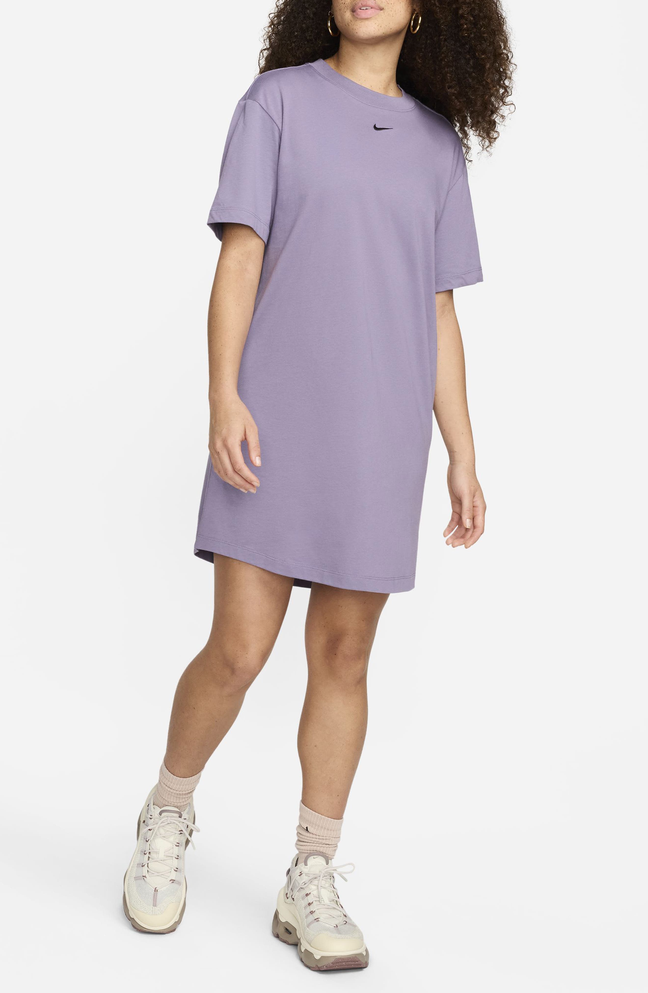 purple nike t shirt dress