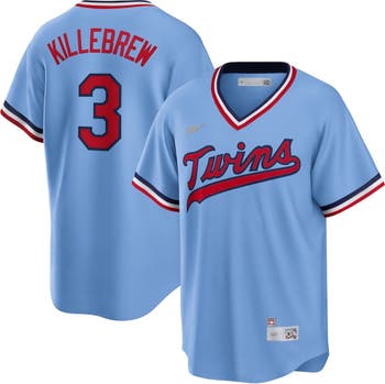 Men's Nike Harmon Killebrew Light Blue Minnesota Twins Road Cooperstown  Collection Player Jersey