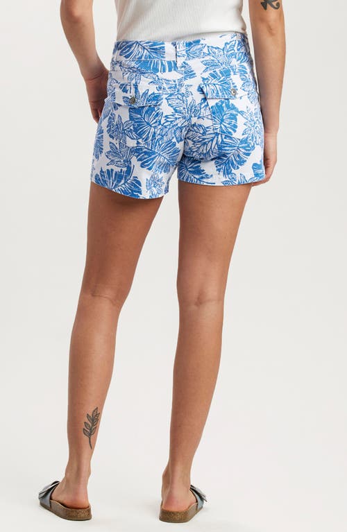 Shop Supplies By Union Bay Axil Utility Shorts In Havana Palm Leaf Vintage Blue