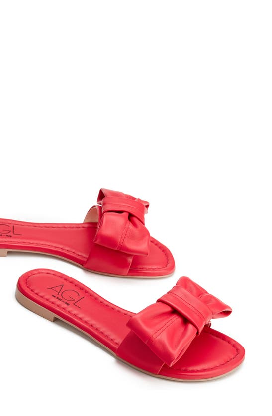 Shop Agl Attilio Giusti Leombruni Summer Slide Sandal In Flashrose
