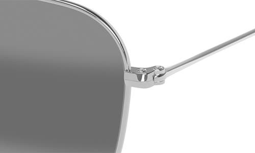 Maui Jim Naauao 58mm Polarizedplus2® Aviator Sunglasses In Silver/neutral Grey