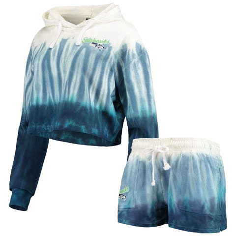 Green Bay Packers FOCO Dip-Dye Crop Pullover Hoodie & Shorts Set