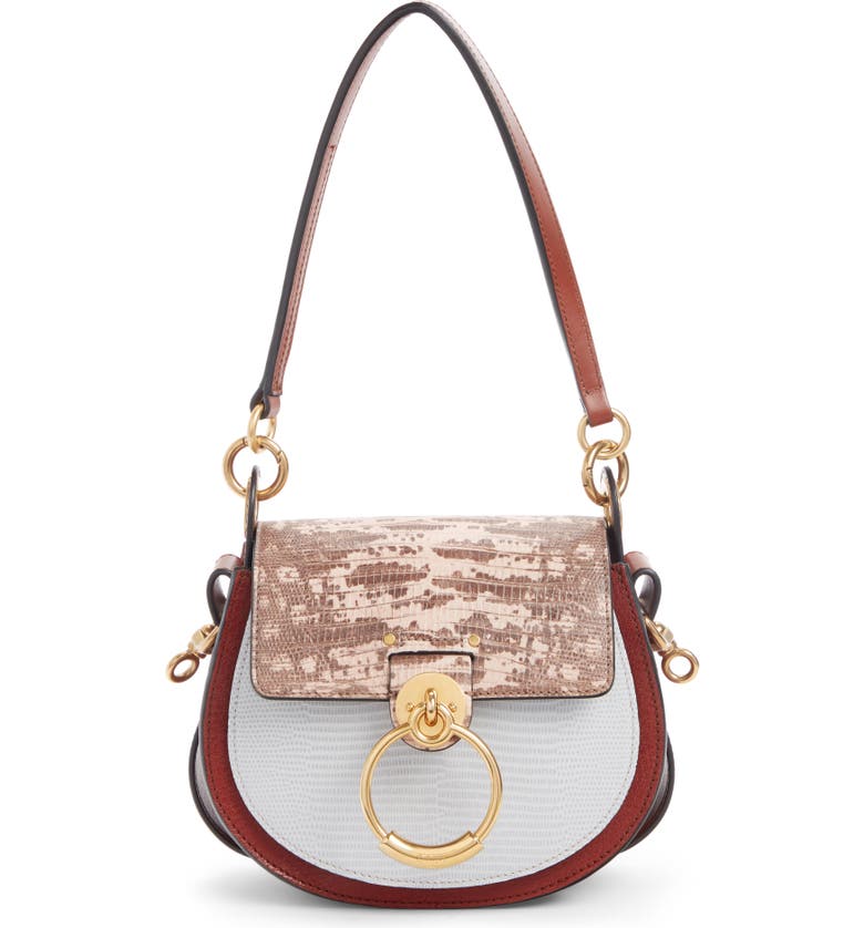 Chloé Small Tess Tricolor Embossed Leather Shoulder Bag | Nordstrom