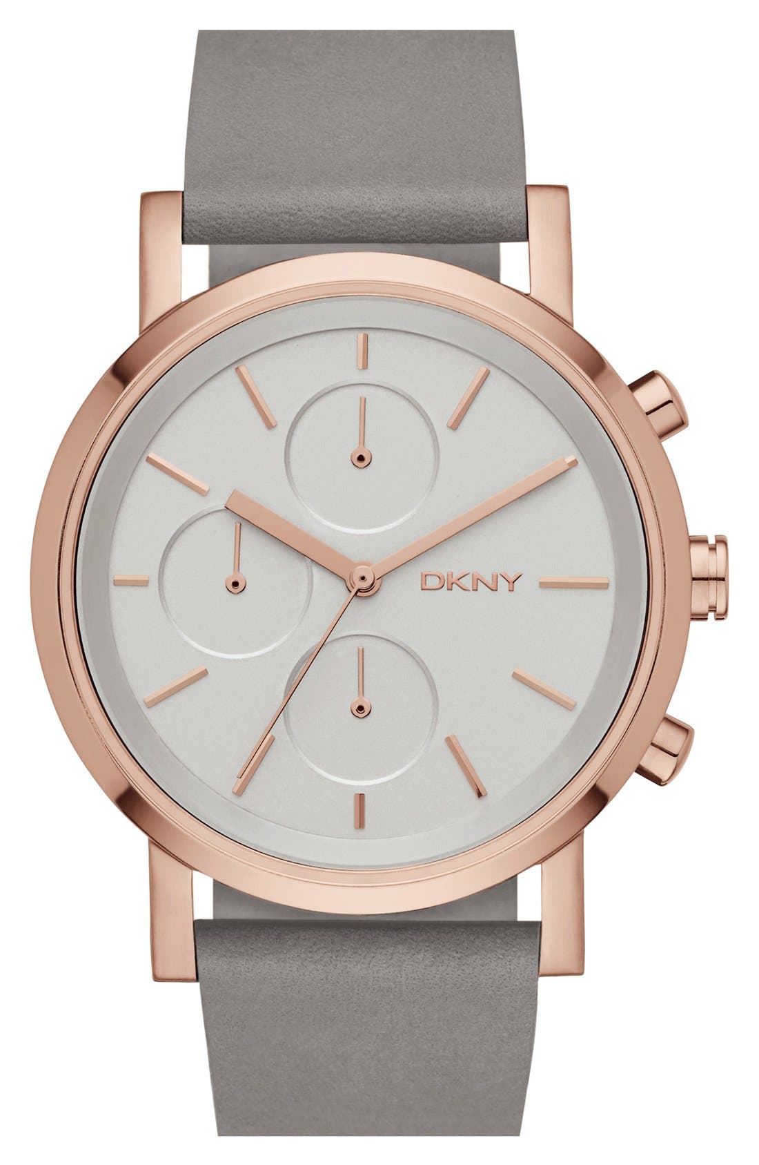 DKNY 'Soho' Chronograph Leather Strap Watch, 38mm Nordstrom