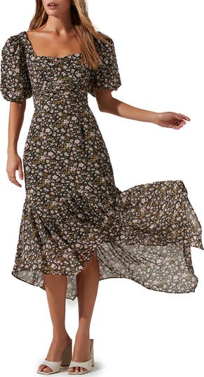 ASTR the Label Floral Asymmetrical Hem Dress | Nordstrom