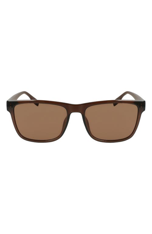 Converse Malden 58mm Rectangular Sunglasses in Crystal Dark Root/Brown