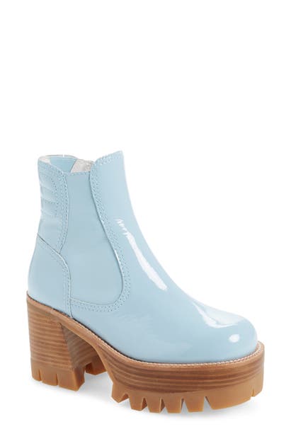 Jeffrey Campbell Quavo Platform Bootie In Baby Blue Patent