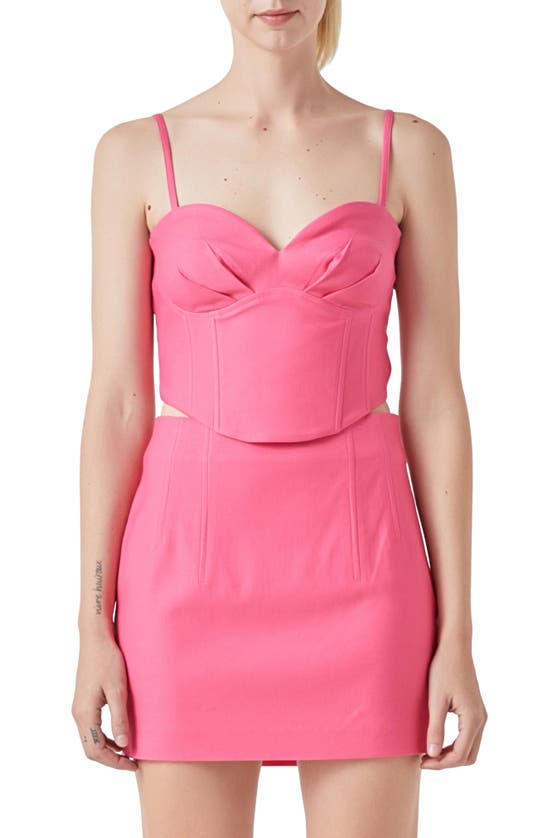 Shop Grey Lab Sweetheart Corset Camisole In Pink