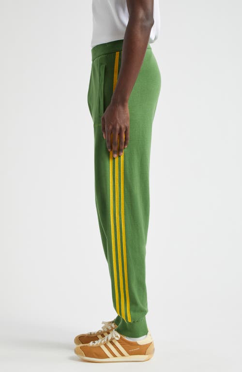 Shop Y-3 Adidas X Wales Bonner X Wales Bonner 3-stripes Cotton Joggers In Crew Green