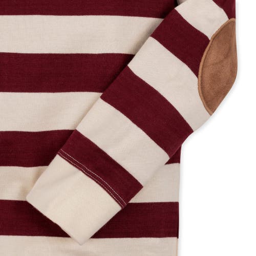 Shop Hope & Henry Boys' Organic Rugby Shirt, Kids In Oxblood And Ivory Rugby