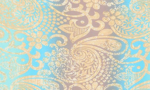 La Fiorentina Abstract Print Pareo In Turquoise
