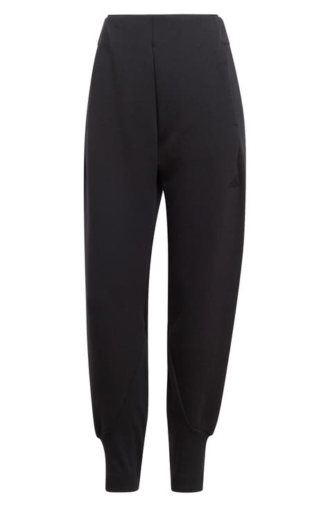 Adidas Cropped Capri Track Pants Womens Size Medium Black White