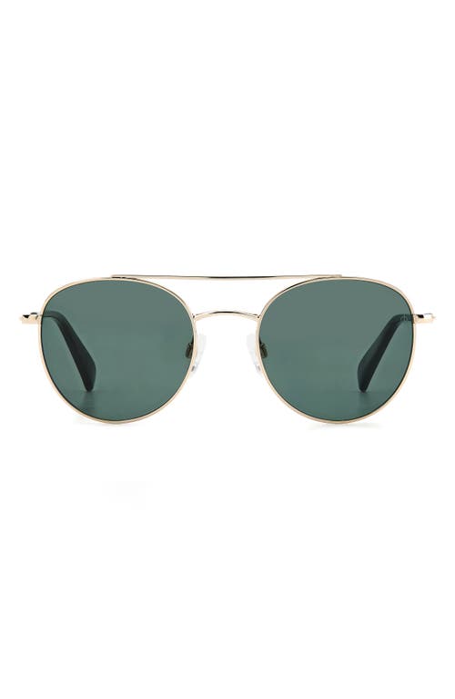 rag & bone 51mm Round Sunglasses in Gold Green/Green at Nordstrom