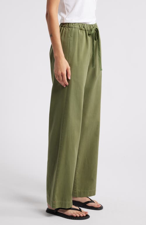 Shop Xirena Xírena Dash Cotton Wide Leg Pants In Hazy Sage