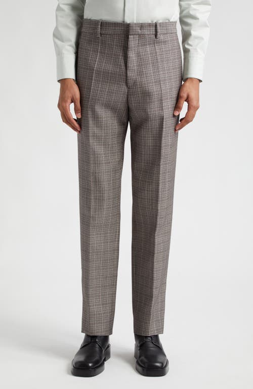 Jil Sander Check Compact Virgin Wool Trousers Military Speckle at Nordstrom, Us