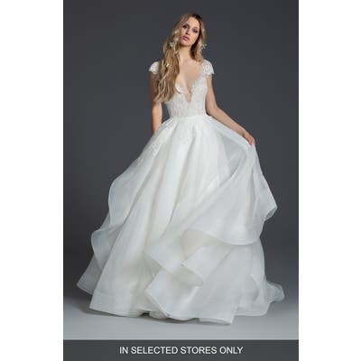 Blush By Hayley Paige Willow Ballgown Wedding Dress, Size IN STORE ONLY - Ivory
