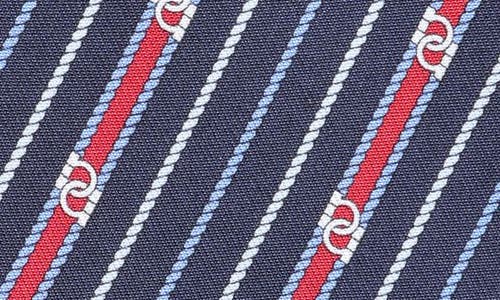 Shop Ferragamo Treccia Silk Tie In Navy