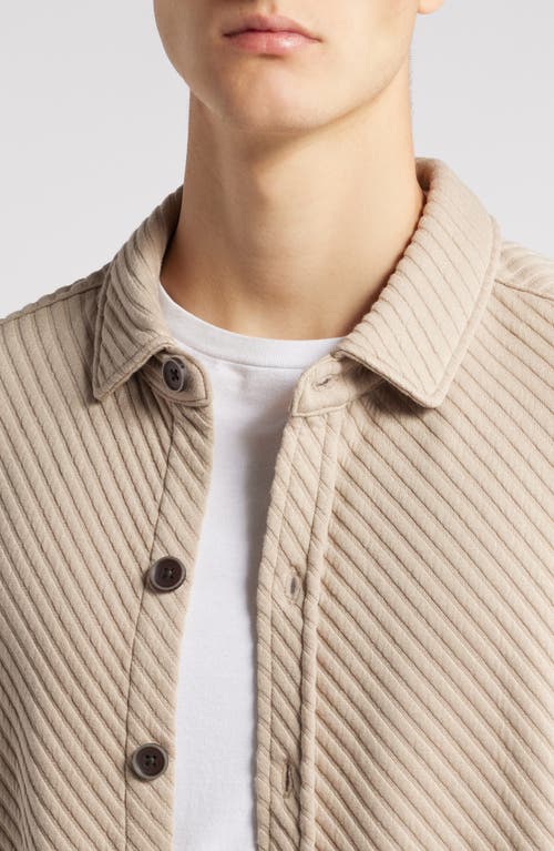 Robert Barakett Hoffburg Jacquard Overshirt In Tan