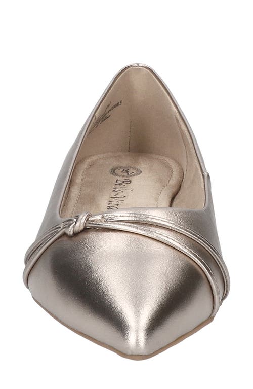 Shop Bella Vita Rhea Ballet Flat In Champagne Leather