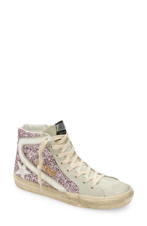 Shop Golden Goose Slide High Top Sneaker In Lilac/sand