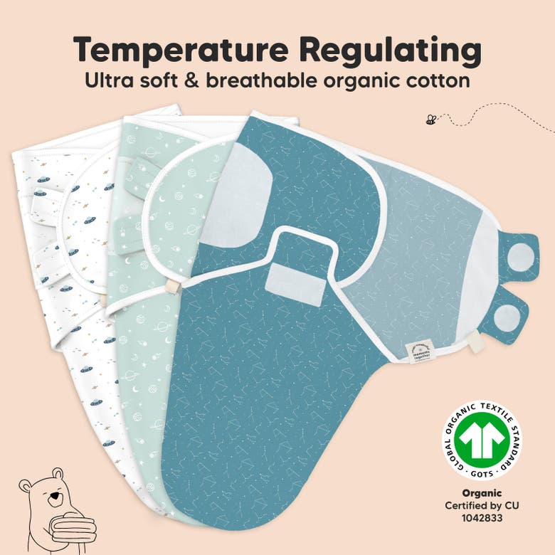 Keababies 3-pack Soothe Swaddle Wraps In Galaxy