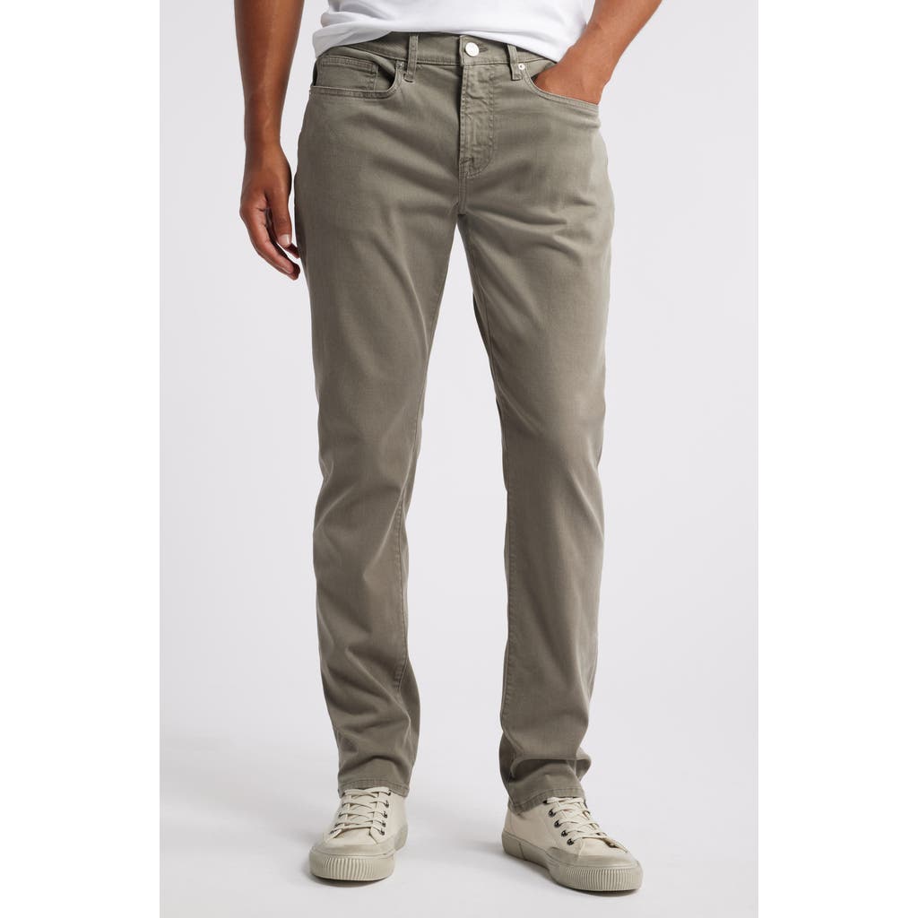 Frame L'homme Slim Brushed Twill Pants In Dusty Grey In Dusty Grey