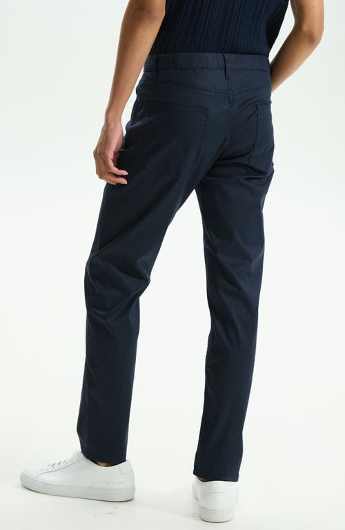 Shop Theory Zaine Slim Straight Stretch Five Pocket Pants In Baltic - Xhx