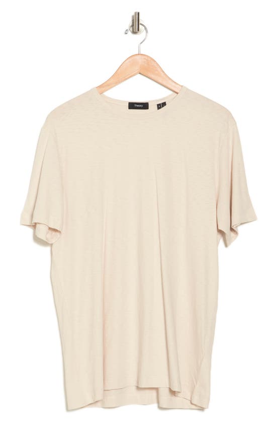 Theory Taupe Cotton T-shirt In Moon