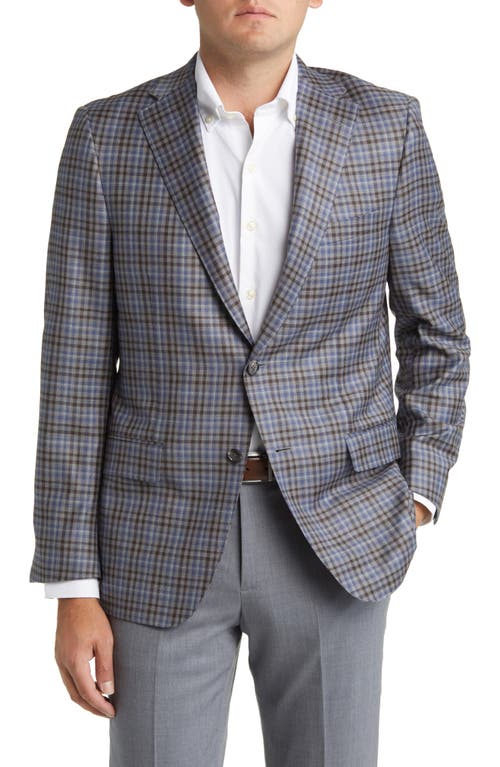 Hickey Freeman Check Wool Sport Coat in Mid Grey