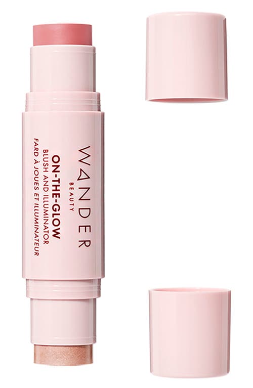 Wander Beauty On-the-glow Blush & Illuminator Coral Rose/nude 0.4 Oz, 12g In Coral Rose
