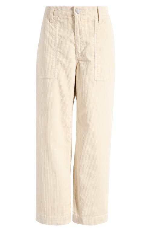 Shop Ag Saige Mid Rise Wide Leg Corduroy Pants In Opal Stone