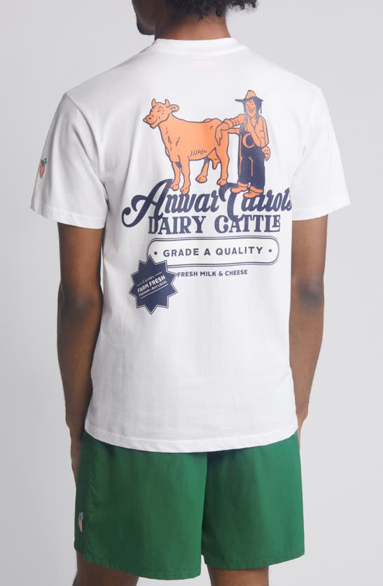Shop Carrots By Anwar Carrots Dairy Cotton Graphic T-shirt In White