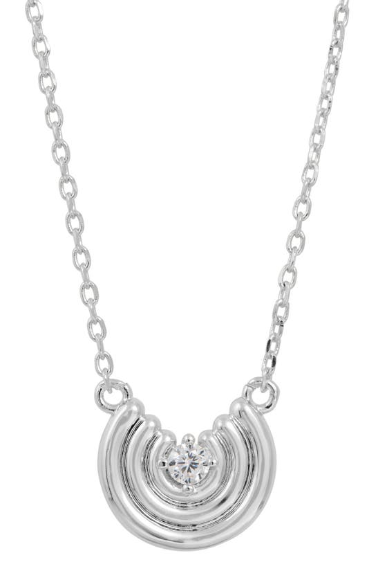 Shop Savvy Cie Jewels Pleated Disc Necklace In White