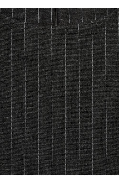 Shop Mango Stripe Sleeveless Minidress In Grey