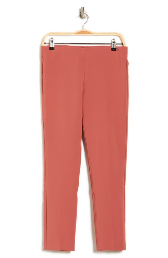 Adrianna Papell Pull-on Straight Leg Pants In Clay