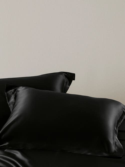 Shop Lilysilk Pure Mulberry Silk Oxford Envelope Luxury Pillowcase In Black