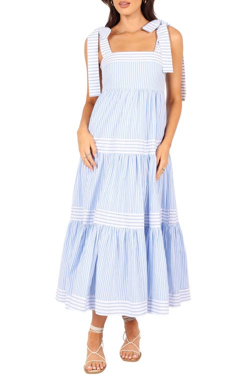 Petal & Pup Bella Stripe Cotton Maxi Dress Blue at Nordstrom,