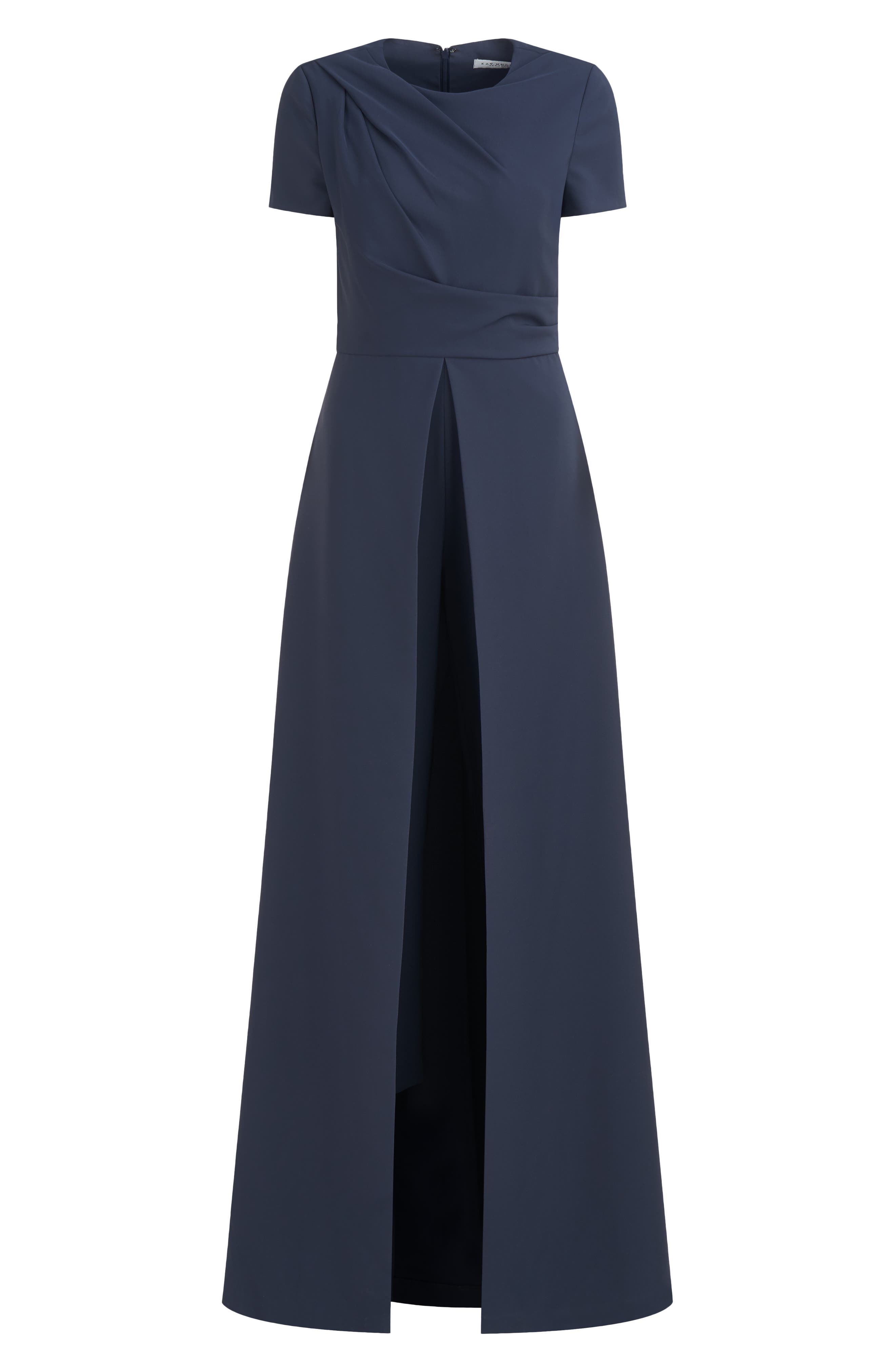 Kay Unger Paulette Walk Thru Jumpsuit in Slate | Smart Closet