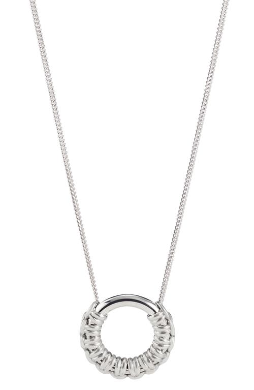 Cast The Knot Loop Pendant Necklace In Metallic