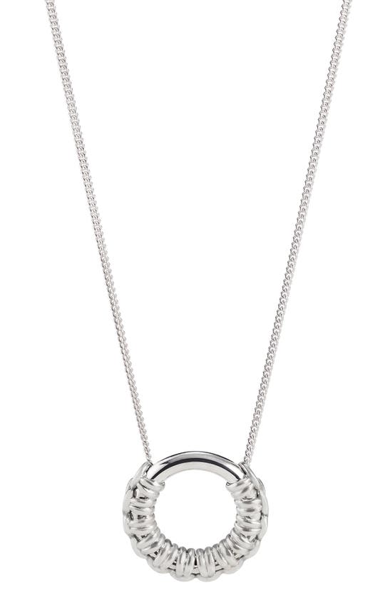 Cast The Knot Loop Pendant Necklace In Silver